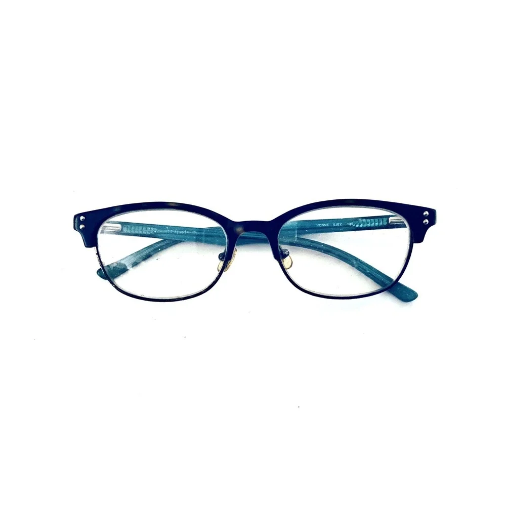 Kate Spade Tortoise Brown Blue Metal Clubmaster Glasses Ivonne 0JEY 135